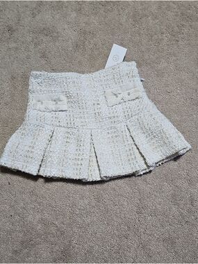 Patachou Girl Skirt Gold Champagne Woven